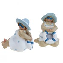 Maritime Deco Ladies Deco Figurki Baddeko W10/9,5 cm Zestaw 2 sztuk