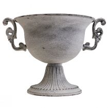 Dekoracyjna miska bielona dekoracyjna filiżanka metalowa Ø20cm W17,5cm