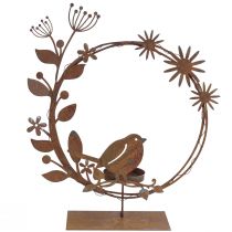 Produkt Bird deco świecznik na tealighty w kolorze rdzy 24×27×6cm