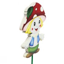 Wtyczka kwiatowa drewniana grzybek dekoracyjna wtyk grzybek dzieci 5,5cm 18szt