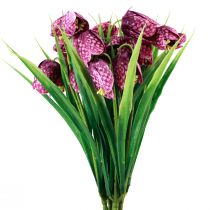 Produkt Fritillaria Fioletowy Szachownica Kwiat Sztuczne Kwiaty 28cm 6szt