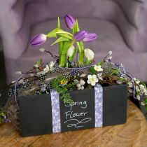 Produkt Płyta z łupka naturalnego prostokątna taca kamienna czarna 30×12,5cm 4 szt
