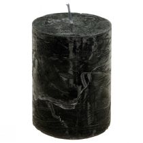 Produkt Świece czarne świece stojące w jednolitym kolorze 85x120mm 2 szt