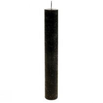 Świece w sztyfcie barwione czarne świece 34×240mm 4szt