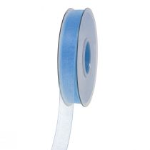Produkt Wstążka z organzy wstążka prezentowa jasnoniebieska wstążka niebieska krajka 15mm 50m