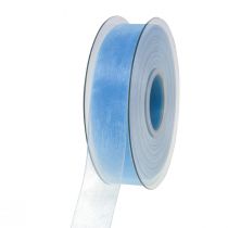 Produkt Wstążka z organzy wstążka prezentowa jasnoniebieska wstążka niebieska krajka 25mm 50m