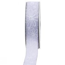 Produkt Wstążka prezentowa fioletowe kwiaty wstążka liliowa 25mm 18m
