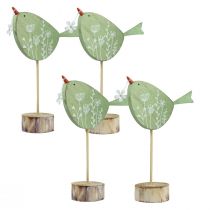 Produkt Dekoracyjna dekoracja stołu w kształcie ptaka Wielkanocna dekoracja drewniana miętowa 18x13,5cm 4 sztuki
