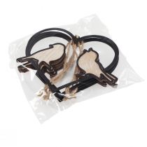 Produkt Dekoracja wisząca serce z ptakami ozdoba do zawieszenia 12 cm 4 sztuki