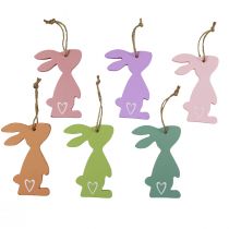 Produkt Zajączek wielkanocny dekoracja wisząca dekoracja drewniana dekoracja wielkanocna pastel 10cm 10szt
