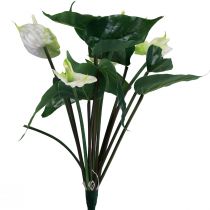 Kwiaty sztuczne, kwiat flaminga, sztuczne anturium białe 36cm