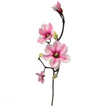Produkt Sztuczny Kwiat Magnolia Gałązka Magnolia Sztuczna Różowa 59cm 3szt