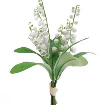 Produkt Ozdobne konwalie sztuczne wiosenne kwiaty białe 31cm 3 szt