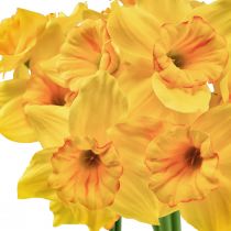 Produkt Ozdoba żonkilowa sztuczne kwiaty żółte żonkile 38cm 3szt