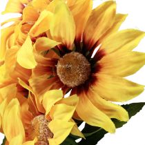 Produkt Sztuczne Słoneczniki Kwiaty Dekoracyjne Żółte 79cm 3szt