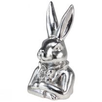 Produkt Dekoracyjny zając wielkanocny srebrny ceramiczny dekoracyjny popiersie zajączka wys. 23cm