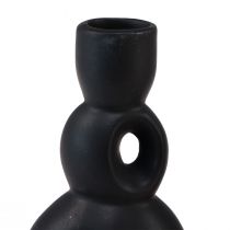 Produkt Świecznik Ceramiczny Świecznik Czarny Nowoczesny W16cm 2szt