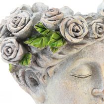 Produkt Twarz doniczki, popiersie damskie, głowa rośliny o wyglądzie betonu, wys. 18 cm