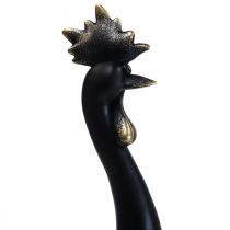 Produkt Dekoracja wielkanocna kurczak dekoracja kogut czarne złoto wys. 19cm 2 sztuki