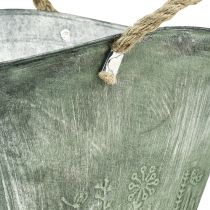Produkt Doniczka z uchwytami metalowa torba jutowa 24,5×17×15,5cm