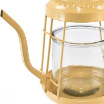 Produkt Świecznik na tealighty Szklana latarnia czajniczek pomarańczowy Ø15cm W26cm