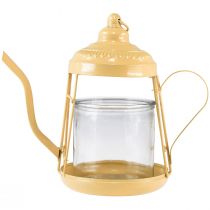 Produkt Świecznik na tealighty Szklana latarnia czajniczek pomarańczowy Ø15cm W26cm