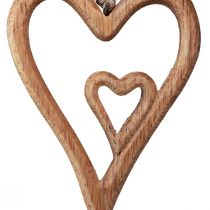 Produkt Serce drewniane Serca z naturalnego drewna do zawieszenia 8×11cm 4szt