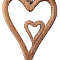Produkt Serce drewniane Serca z naturalnego drewna do zawieszenia 8×11cm 4 szt