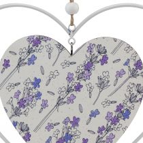 Produkt Dekoracyjne serca do zawieszenia biały liliowy 18,5×17cm 4 szt