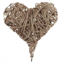 Produkt Dekoracyjne serce metalowe pokryte naturalną wiosenną dekoracją o wymiarach 20×22cm