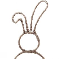 Produkt Dekoracja zajączka wielkanocnego wtyczka dekoracyjna króliczek metalowy naturalny wys. 36cm 4szt