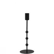 Świecznik w kształcie kija, świecznik z czarnego metalu Ø7cm W19,5cm