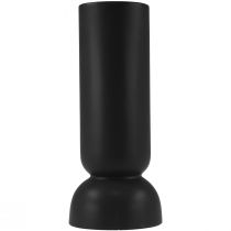 Wazon ceramiczny Czarny nowoczesny owalny kształt Ø11cm W25,5cm