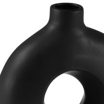 Produkt Wazon Nowoczesny Ceramiczny Czarny Nowoczesny Owalny 21×7×20cm