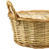 Produkt Kosz na rośliny tkany kosz owalny z wierzby 42/34/28 cm, zestaw 3 szt