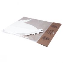 Produkt Dekoracyjna papierowa figurka dekoracyjna z kurczaka o strukturze plastra miodu, biała 28,5x15,5x30cm