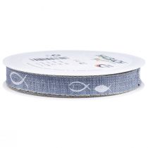 Produkt Wstążka upominkowa rybka jasnoniebieska wstążka morska 15mm 20m