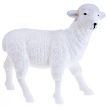Produkt Owca dekoracyjna figura dekoracja stołu Wielkanocna biała flokowana 30×28cm