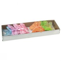 Produkt Dekoracyjne motyle na drucie kolorowe piórka 5,5×8cm 12 szt
