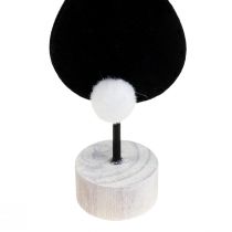 Produkt Stojak do dekoracji stołu Zajączki wielkanocne filcowe czarne 28,5cm 4szt