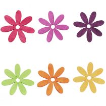 Produkt Dekoracja rozproszona drewniane kwiaty dekoracja stołu letnia kolorowa Ø4cm 72 szt