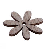 Produkt Dekoracja rozproszona drewniane kwiaty dekoracja stołu naturalna biel Ø4cm 72szt