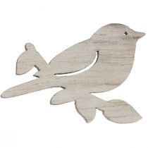 Produkt Dekoracja rozproszona drewniana wiosenna dekoracja w kształcie ptaka naturalna biel 4cm 72szt
