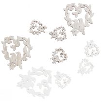 Produkt Dekoracja rozproszona ptasie drewno serce dekoracja stołu naturalne 3,5/1,5cm 72 szt