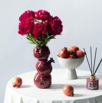 Produkt Ceramiczny wazon w kształcie granatu, ciemnoczerwony, wys. 23,5 cm
