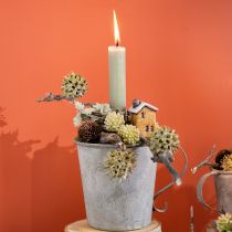 Produkt Urocza ceramiczna dekoracja domu na patykach - różne odcienie brązu, 6cm - Idylliczne paliki ogrodowe - 6szt