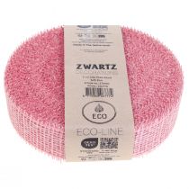 Produkt Taśma jutowa, taśma siatkowa, taśma stołowa, taśma dekoracyjna, juta, jasny róż, 5 cm, 40 m