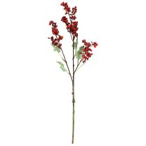 Produkt Sztuczna gałązka jagodowa czerwona sztuczna gałązka ozdoba świąteczna 74cm