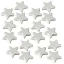Produkt Rozsypane gwiazdki z brokatem kremowe 2,5cm 96 szt.