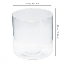 Produkt Szklany wazon szklany cylinder wazon na kwiaty dekoracja szklana wys. 15 cm Ø15 cm
